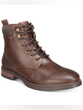 Club Room Men's Westin Lace-Up Boots- Size 12M